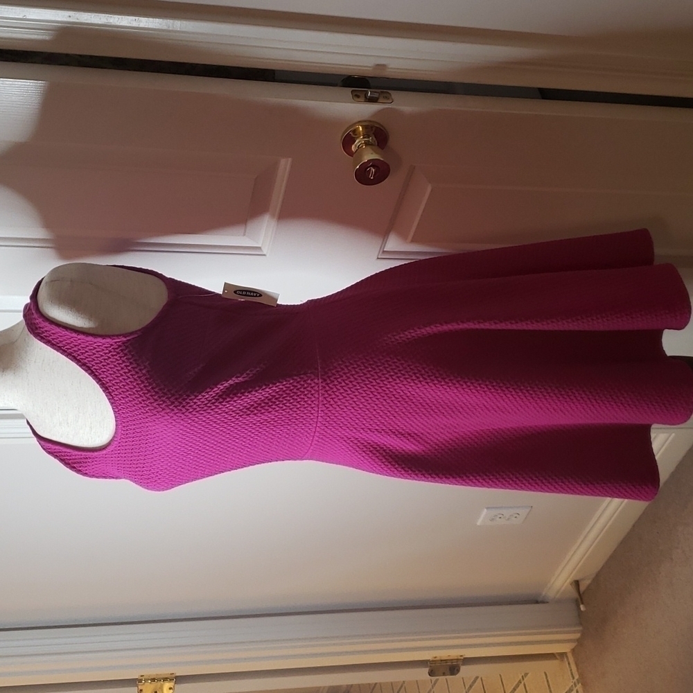 OLD navy sleeveless fuchsia dress size S NWT - Picture 5 of 16